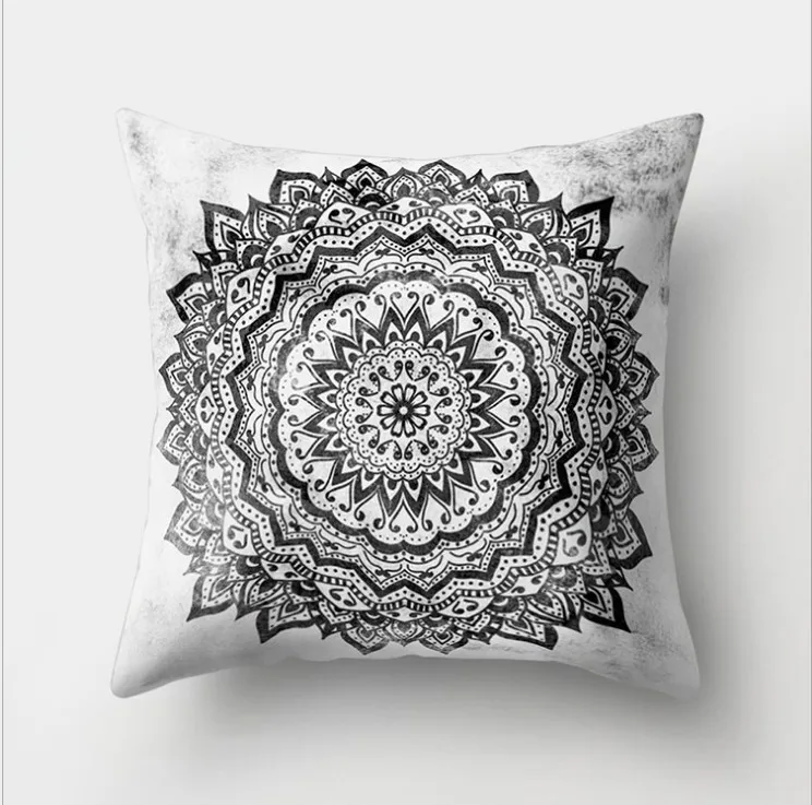 Чехол для подушки с геометрическим рисунком мандала богемный домашний декор