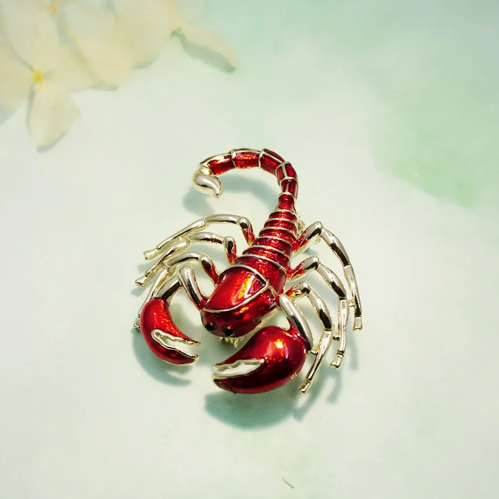 Новый корейский насекомое броши в виде скорпиона для женщин мужчин костюм одежда