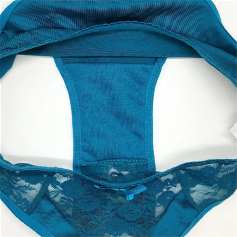 Трусики для девочек однотонные и дышащие кружевные трусики прозрачные стринги