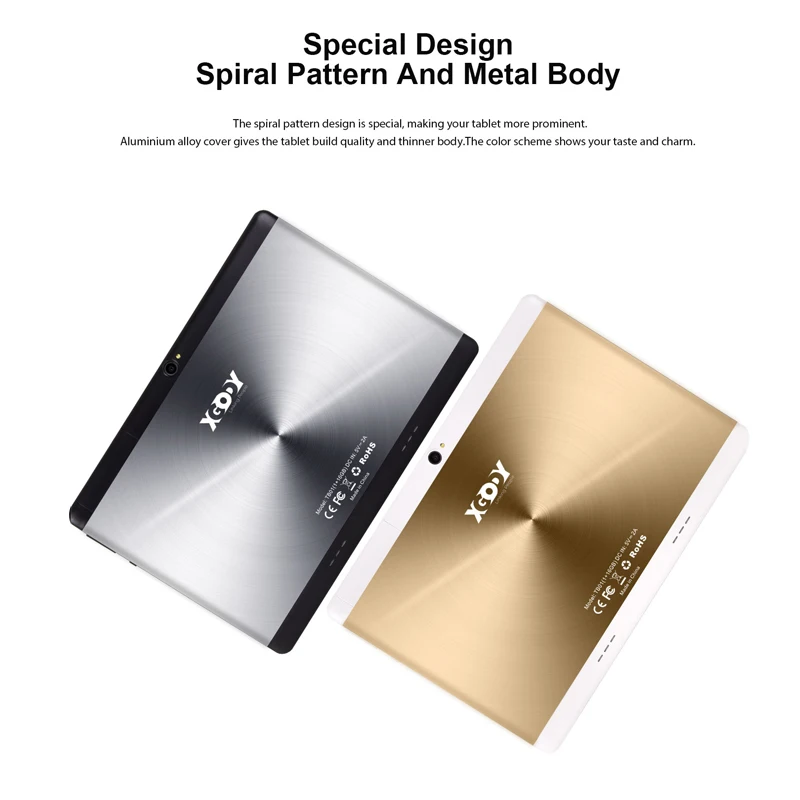 XGODY TB01 3g Phablet планшетный ПК 10,1 Android 7,0 1 ГБ 16 ГБ 1280x800 четырехъядерный MTK6580 WiFi 5MP телефонные звонки планшеты 5000 мАч