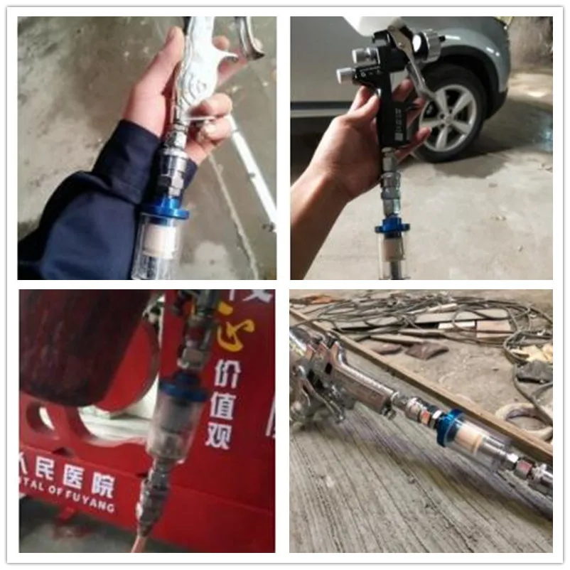 1/4 &quotсиний пульверизатор воздушная линия Мини фильтр краскопульт маленькая