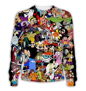 PLstar Cosmos Fashion men hoodies 90s Cartoon Gang Character collage 3D Printed Hoodie Unisex streetwear Hooded Sweatshirt - Цвет: color as the picture