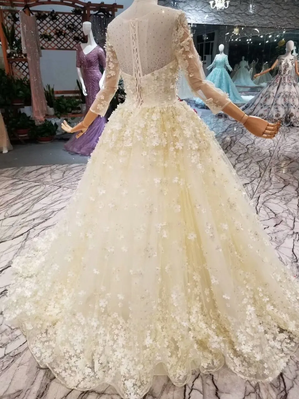 CloverBridal ручной работы с романтическими цветами жемчугом и кисточками