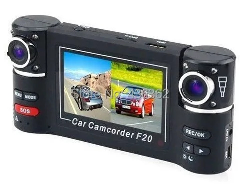 2014 New dual lens HDMI F20 Car Dvr USB Trip 2.7'' 16:9 HD Display 180 Degrees Rotation Dual Lens Tachograph Camera|camera surveillance ip