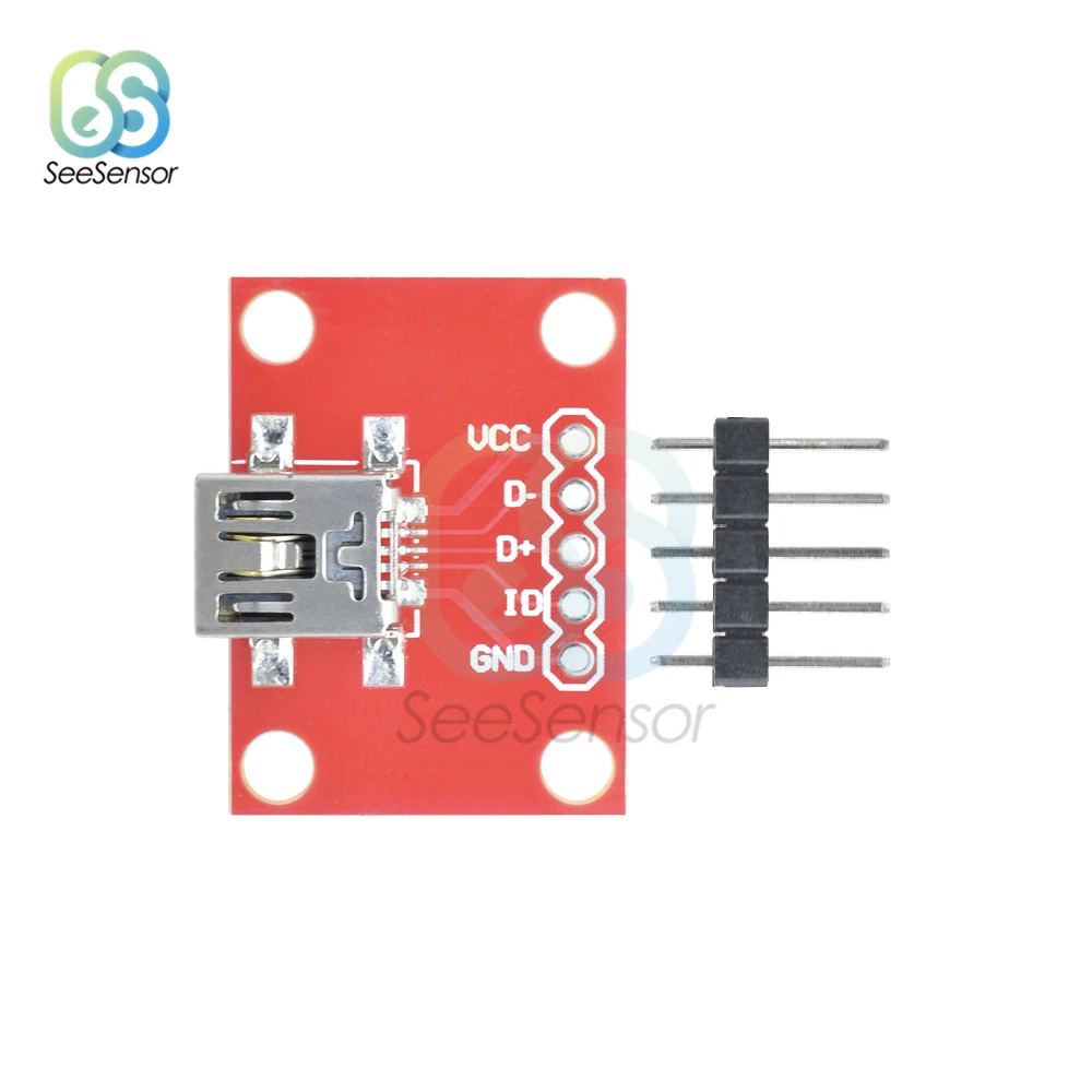 Мини USB адаптер пластина Breakout плата модуль для Mini B расширение с 5Pin