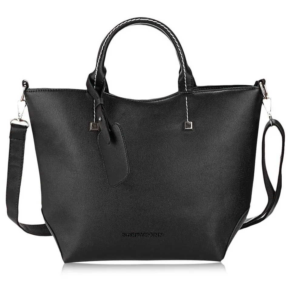 Sexy Red Large PU Leather Women's Handbag Brands Elegant Ladies Messenger Bags Sacthel Purse Crossbody Tote Black Big Bag | Багаж и