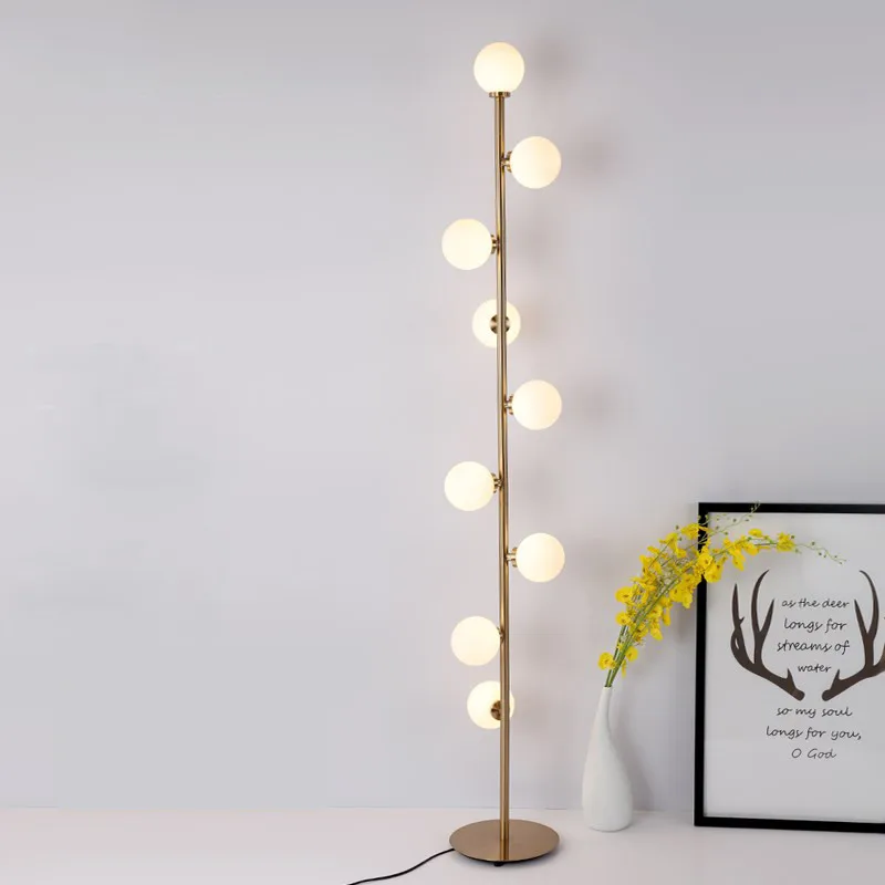 

Modern LED Floor Lamp Antique Standing Lamp Glass Floor Light Creative Studio Bedroom Hotel Art Decoration Floor Lighting H090