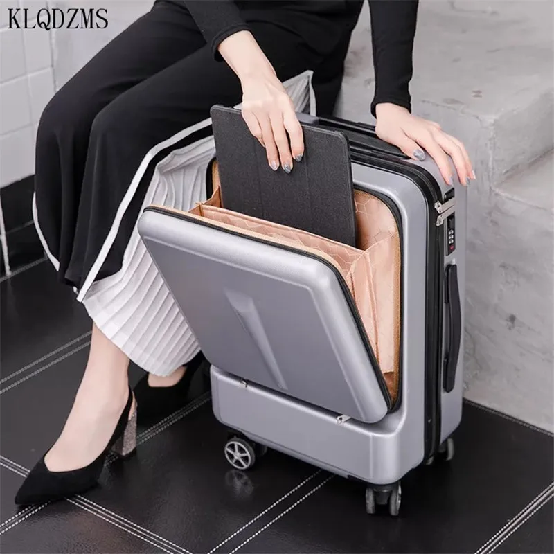 KLQDZMS 20/24Inch Upscale ABS Travel Suitcase Business Rolling Luggage With Laptop Bags Trolley Suitcase Wheeled
