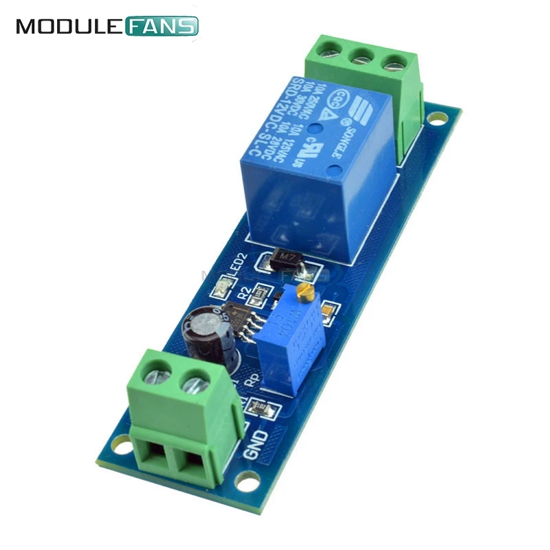 DC 12V 10A таймер задержки Переключатель Регулируемая от 0 до 10 секунд с NE555 генератор