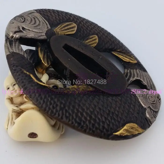 Высокое качество японская катана медь Цуба WAKIZASHI аксессуары для мечей W/двойная
