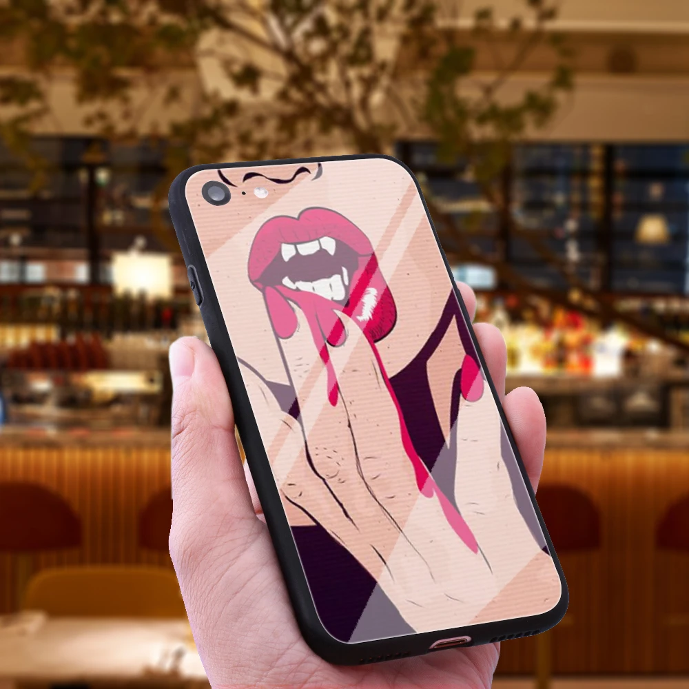 WEBBEDEPP плач Comic Girl чехол из закаленного стекла для телефона Apple iPhone Xr Xs Max X или 10 8 7 6 6S