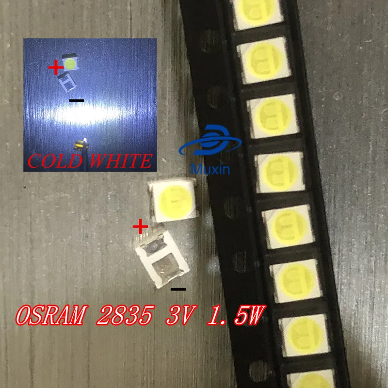 1000 шт. OSRAM СВЕТОДИОДНЫЙ подсветка 1,5 Вт 3 в 1210 3528 2835 131LM холодный белый CUW JHSP lcd подсветка для ТВ приложения