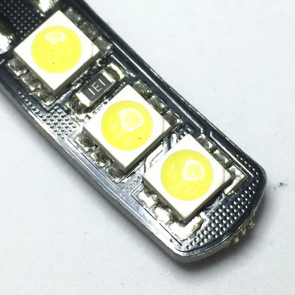 2 шт. яркие двойные ножи без ошибок edge T10 LED 6 SMD 5050 светодиодный 194 168 W5W Canbus лампы для