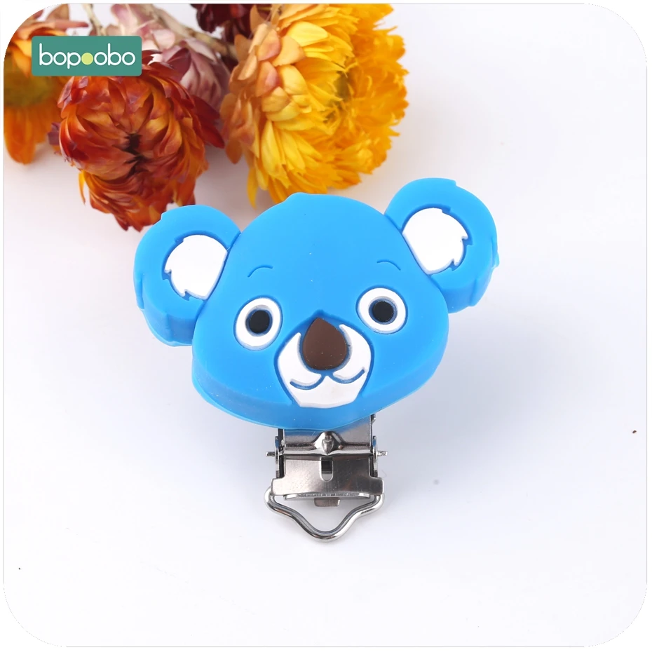 Bopoobo, 1 шт., милая Коала, силиконовая соска, клипса, подарок для ребенка, детский прорезыватель, аксессуары для прорезывания зубов, инструмент «сделай сам», детская игрушка, держатель для соски