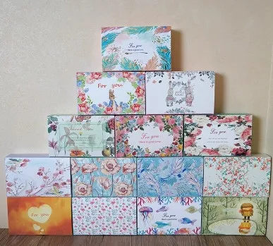 200 шт./лот Рождественская коробка для печенья имбиря гофрированного торта