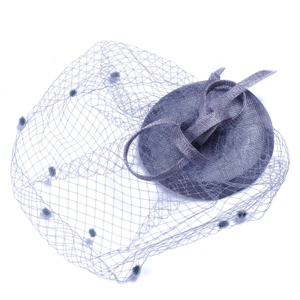 

2019 Beautiful Black/Beige/Silver/Pink/Navy Blue Birdcage Bridal Flower Feathers Fascinator Bride Wedding Hats Face Veils