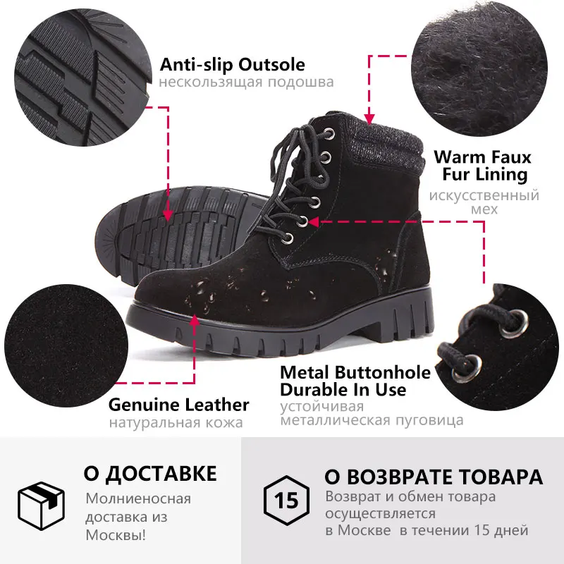 GOGC/ботильоны из натуральной кожи зимняя женская обувь теплые зимние ботинки на