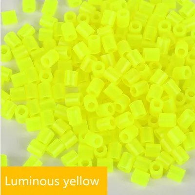 Yellow 8 цветов Световой Perler бисер 500 шт./пакет 5 мм Хама бусины 3D деревянный пазл игрушки для головоломка для детей Обучающие игрушки Brinquedos - Цвет: Yellow