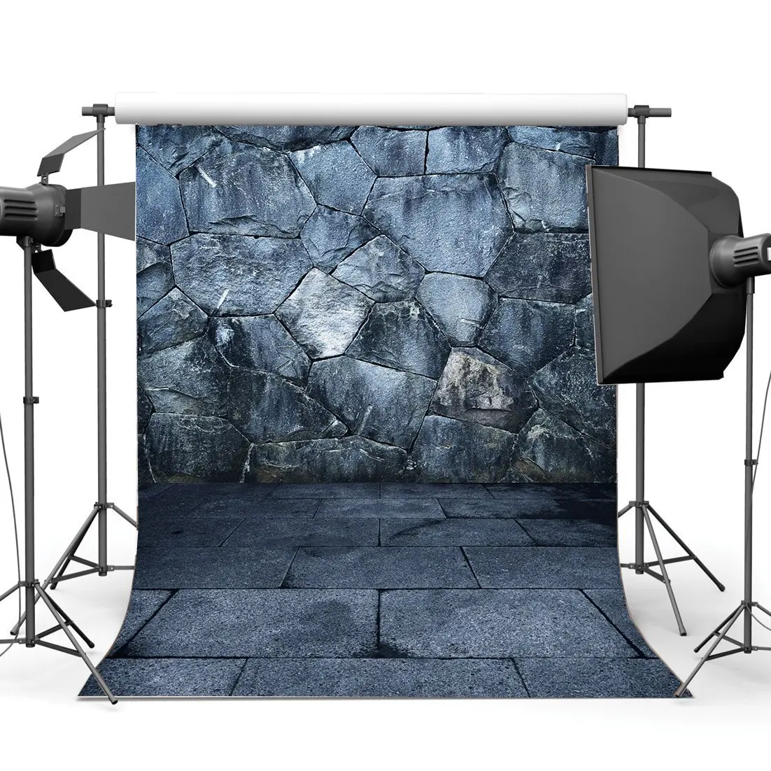 

Weathered Brick Stone Wallpaper Backdrop Gloomy Grunge Marble Floor Photography Background Personal Portraits Wallpaper