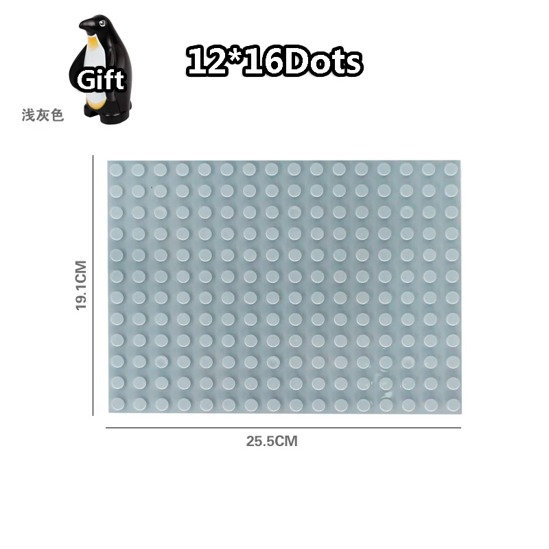 1Pcs 12Dots - 12 12 см-51 см DIY Большие размеры блоки Кирпич 8-32 точки опорные Пластины совместимы с город Duploingly аксессуары игрушки для детей мальчик подарок - Цвет: 1Pcs 12Dots - 12