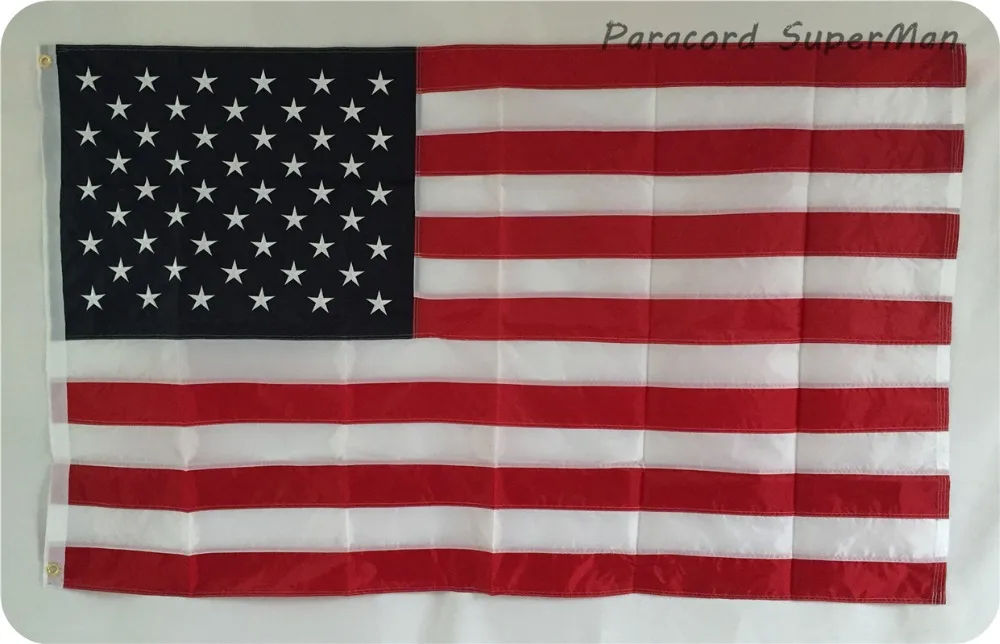 Вышитые звезды 3*5 футов висящий Американский национальный флаг вышивка вышитые