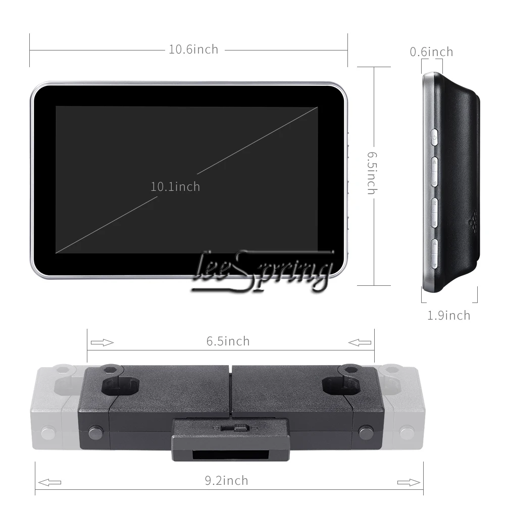 10 1 дюймовый сенсорный экран подголовник монитор dvd плеер с FM/IR/USB/SD (MP5)/Поддержка
