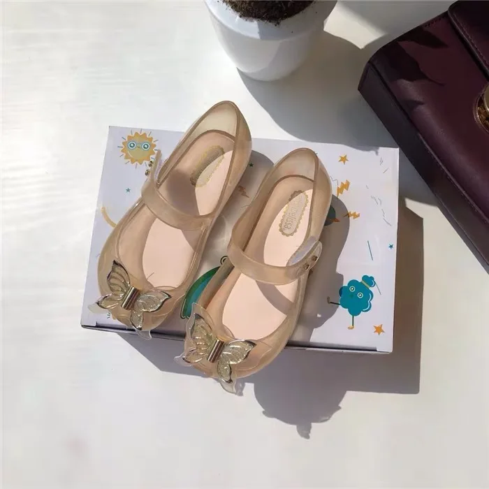 Мини Melissa 3D бант пластиковые сандалии для девочек Детская водонепроницаемая обувь новые сандалии для девочек Нескользящие Детские сандалии для девочек 14-18 см
