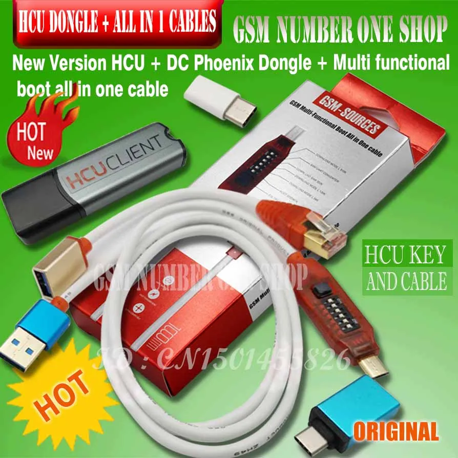

HCU Client HCU Dongle+DC Phoenix and Phone converter for Huawei with Micro USB RJ45 Multifunction boot all in 1 cable