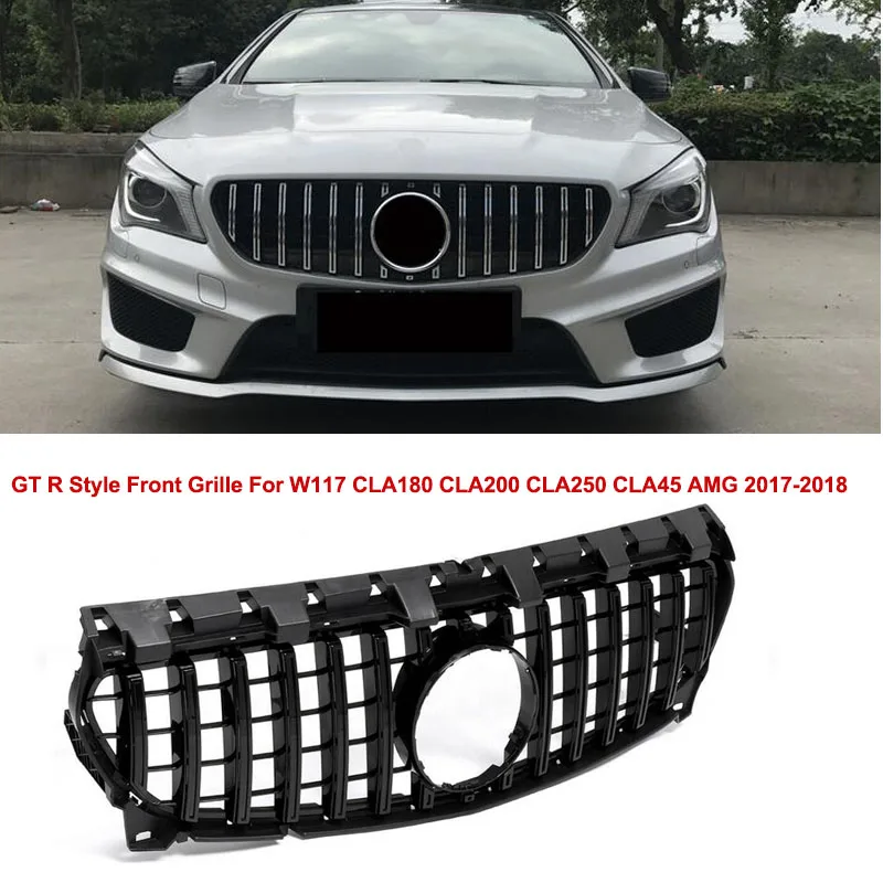 Решетка Передняя Верхняя для Mercedes Benz W117 CLA180 CLA200 CLA250 CLA45 AMG 2017 2018 GT R Style|Гоночные