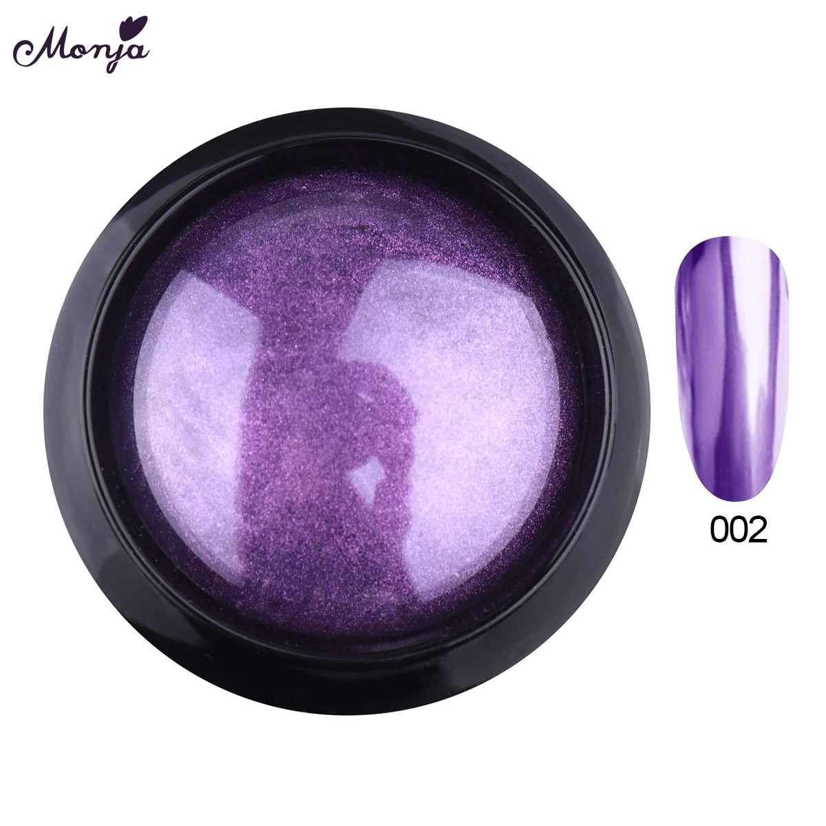 Purple Monja, 7 цветов, для дизайна ногтей, блестящая зеркальная пудра, лазерная голографическая металлическая хромированная пигментная пыль, украшение для маникюра+ 1 губка, кисть - Цвет: Purple