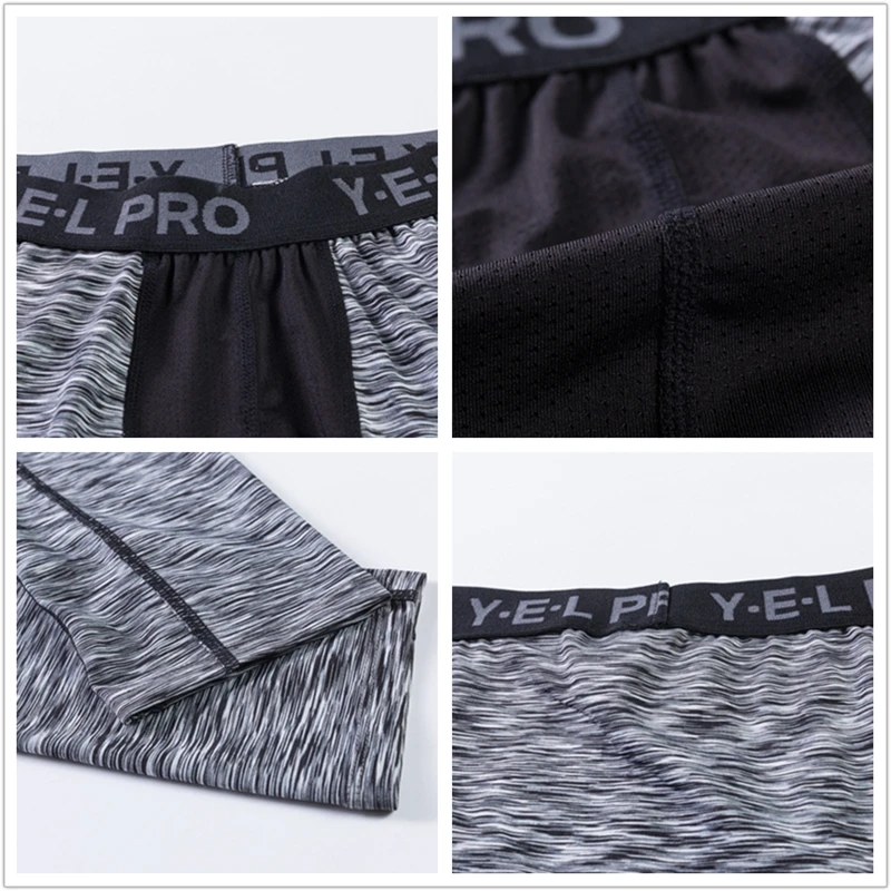 Новые мужские компрессионные штаны для бега эластичные беговые трико дышащие