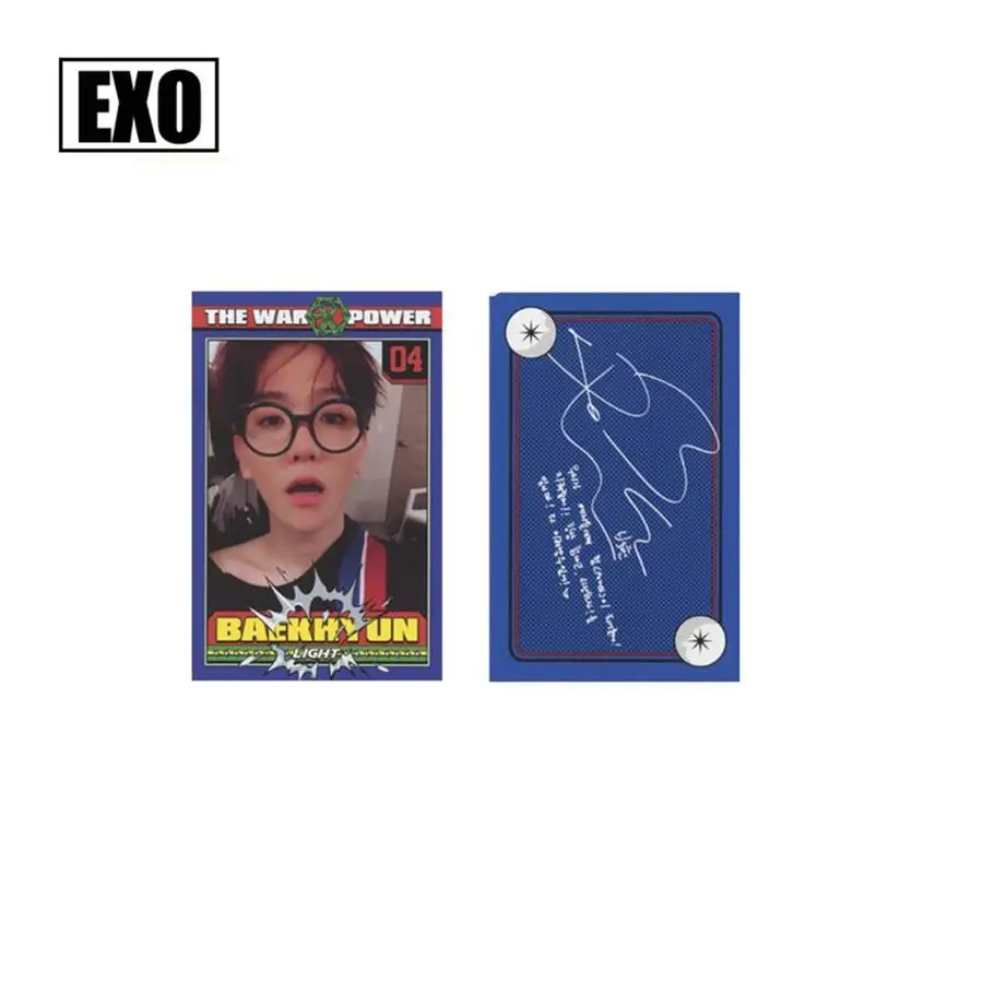 Kpop EXO сила музыки фото карты Самостоятельная автограф Фотокарта постер 8