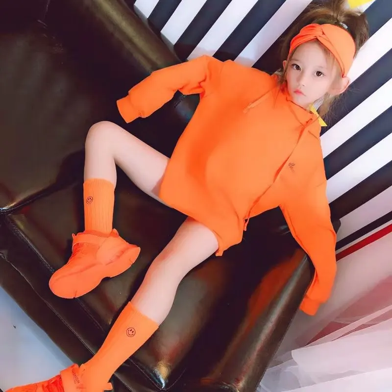 

Baby Girl Sweater 2019 Autumn New Big Children Fashion Trend Star with The Paragraph In The Long Paragraph Loose Casual Jacket