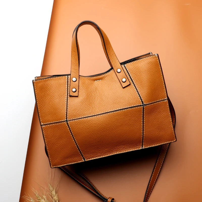 DXS пояса из натуральной кожи Винтаж Сумка для женщин Повседневное Tote