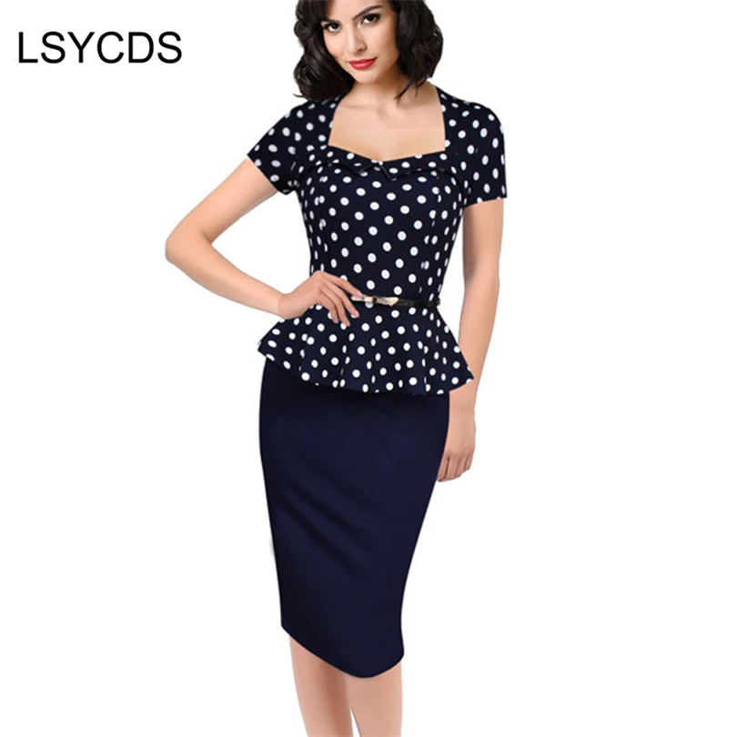 Женское летнее платье с коротким рукавом облегающее карандаш поясом 4XL для