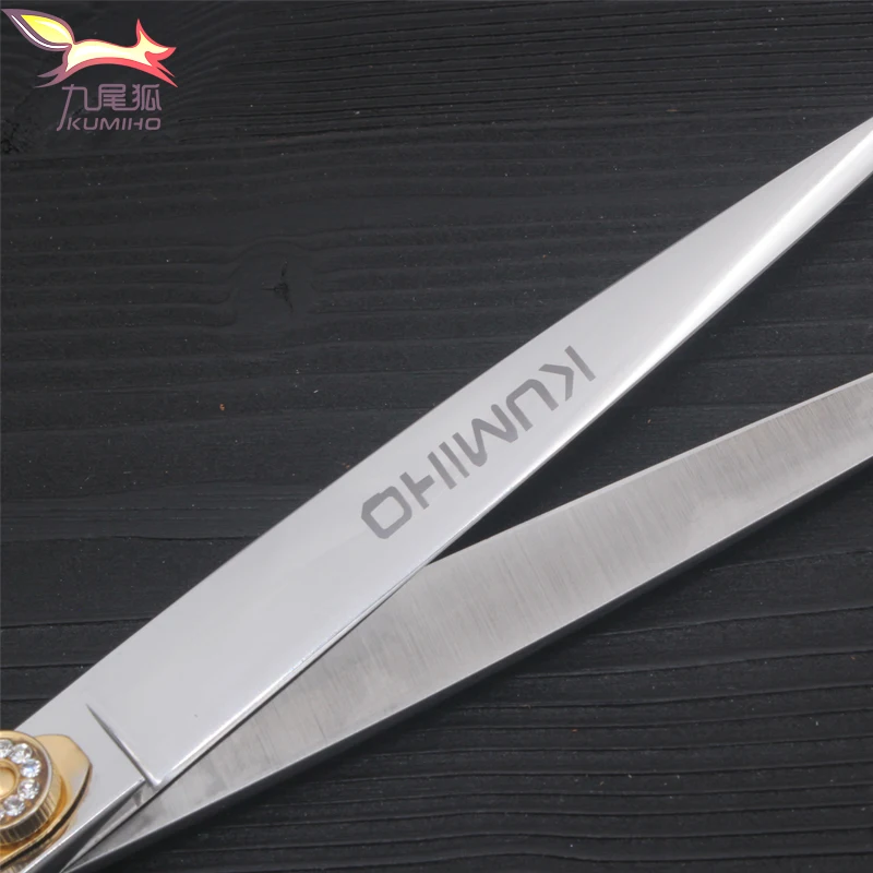 KUMIHO профессиональные 8 дюймов ножницы для домашних животных и филировочные ножницы Япония 440C чункер с 23 зубами собака инструмент для груминга и ухода за питомцем ножницы для волос