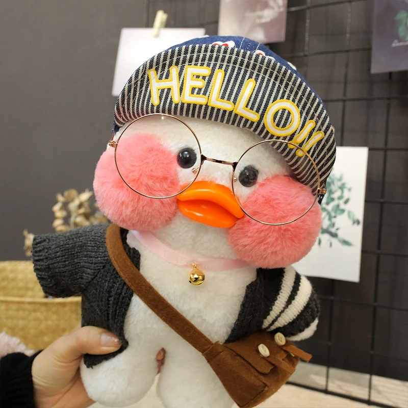 TOY169-34 New Hot 30CM Kawaii LaLafanfan Cafe Duck Plush Toy Cartoon Animal Cute Doll Soft Hair Filled Children Dolls& stuffed Toys Gifts - Цвет: TOY169-34