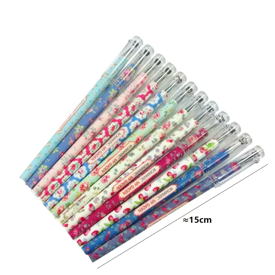 10 шт в упаковке новая милая Винтаж романтический цветок бриллиантовый гель ручки