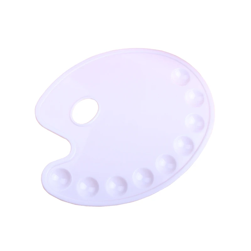 Белая фотопалитра с 9 отверстиями для большого пальца пластиковая