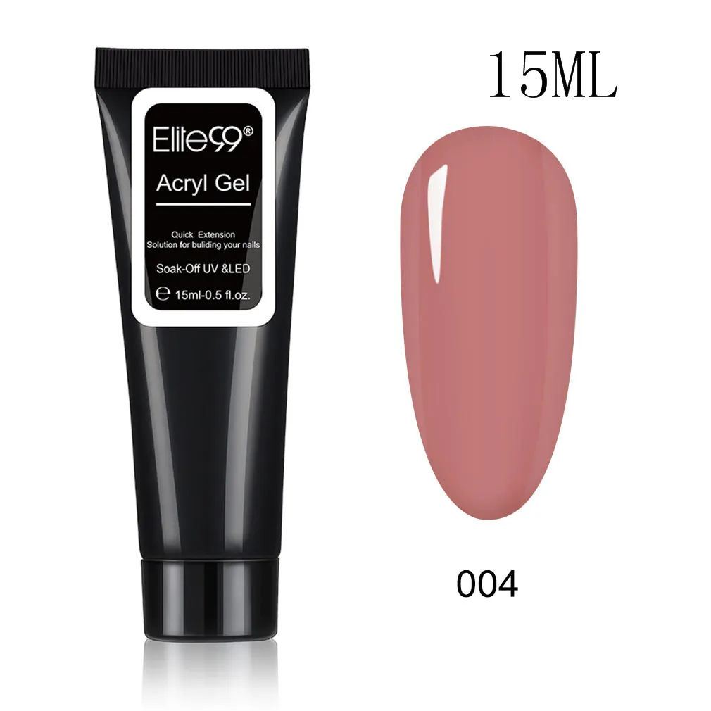 004-15ml Elite99 акриловый поли гель с кристаллами УФ светодиодный гель-кончик использовать с гвоздь акриловое перо усиление скольжение Быстрый гель продлевающий половой акт - Цвет: 004-15ml