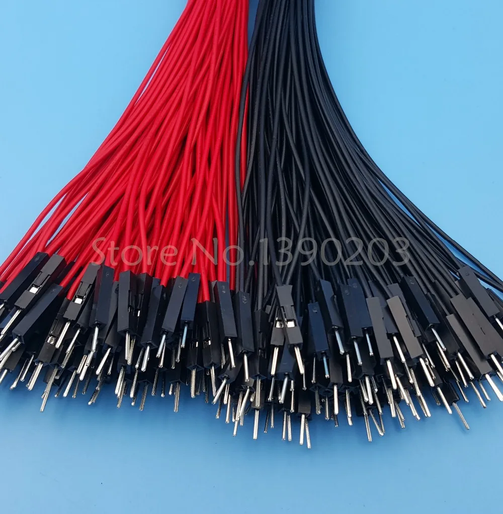 200 шт. Штекерный красный черный 26AWG 20 см Dupont провод Кабельный разъем|male wire connector|male