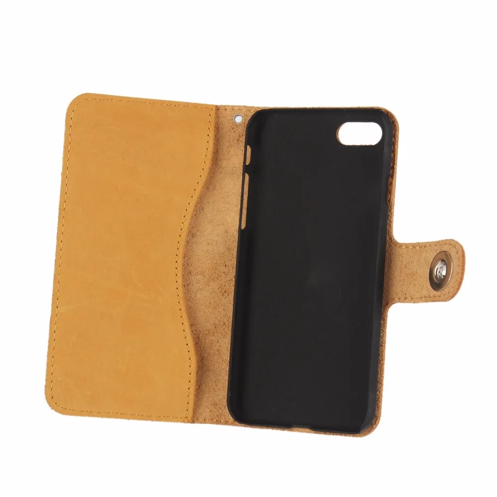 На S Кейл матовая кожа телефона flip case защиты Shell для iPhone 4 4S 5 5S SE 6 7 plu s бумажник с