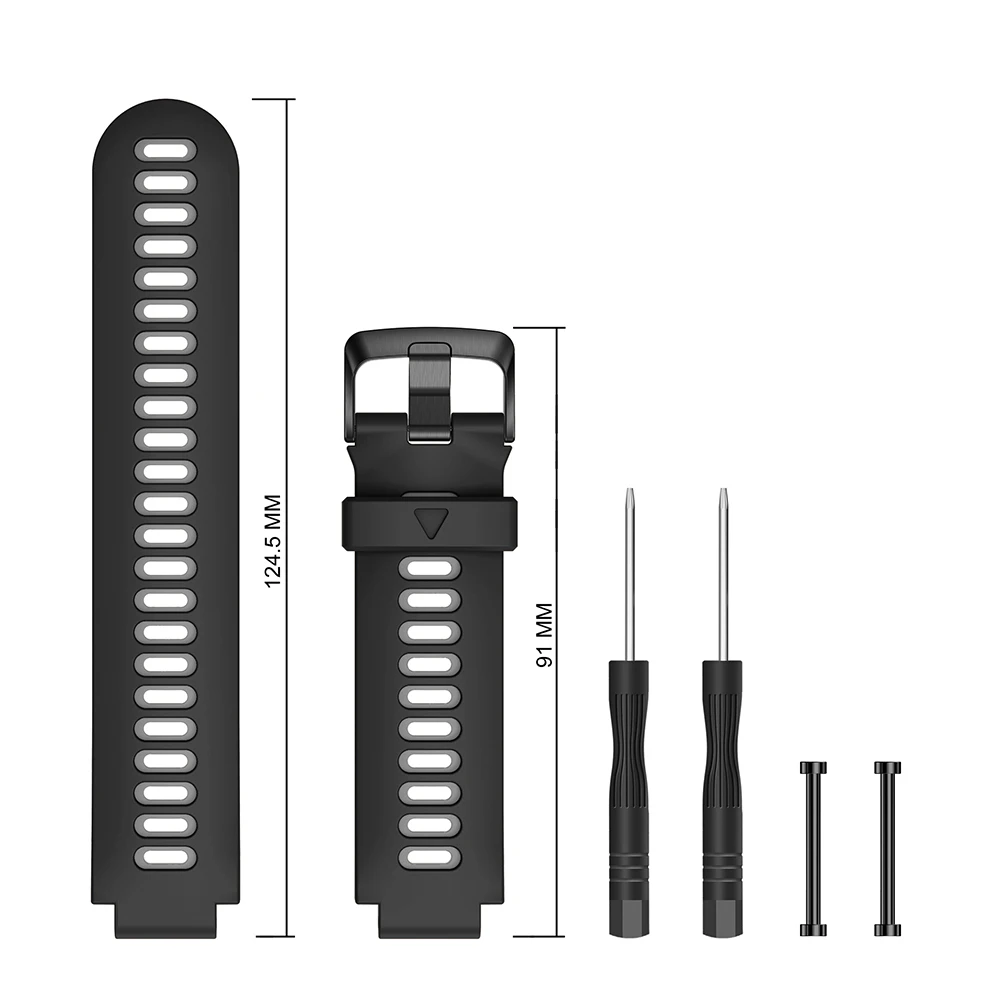 Двойной красочные силиконовые спортивные аксессуары браслеты для Garmin forerunner 735XT/220/230/230/620 Замена смарт ремешок для часов