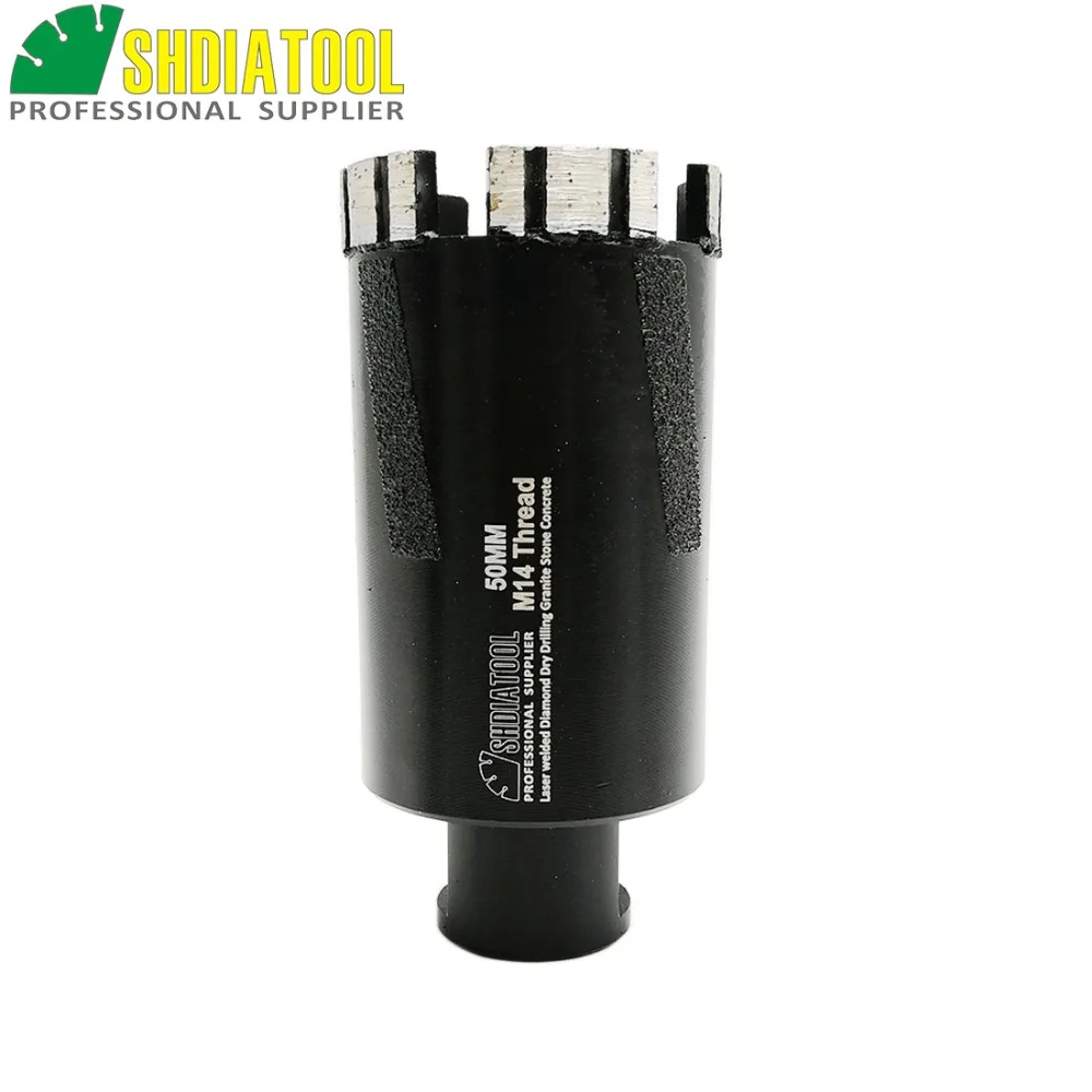 SHDIATOOL 1 шт. M14 лазерной сварки алмазные сухие бурильное сверло биты пустотелого сверла биты для бурения твердых Гранит Мрамор кольцевая пила
