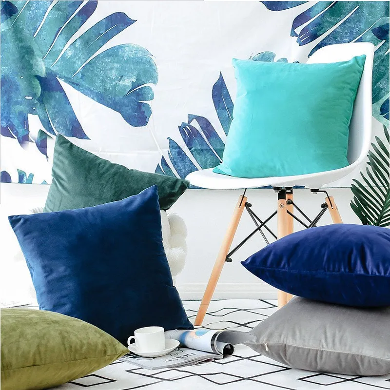 Домашний декор модные цвета синий павлин зеленый бирюзовый Высококачественный