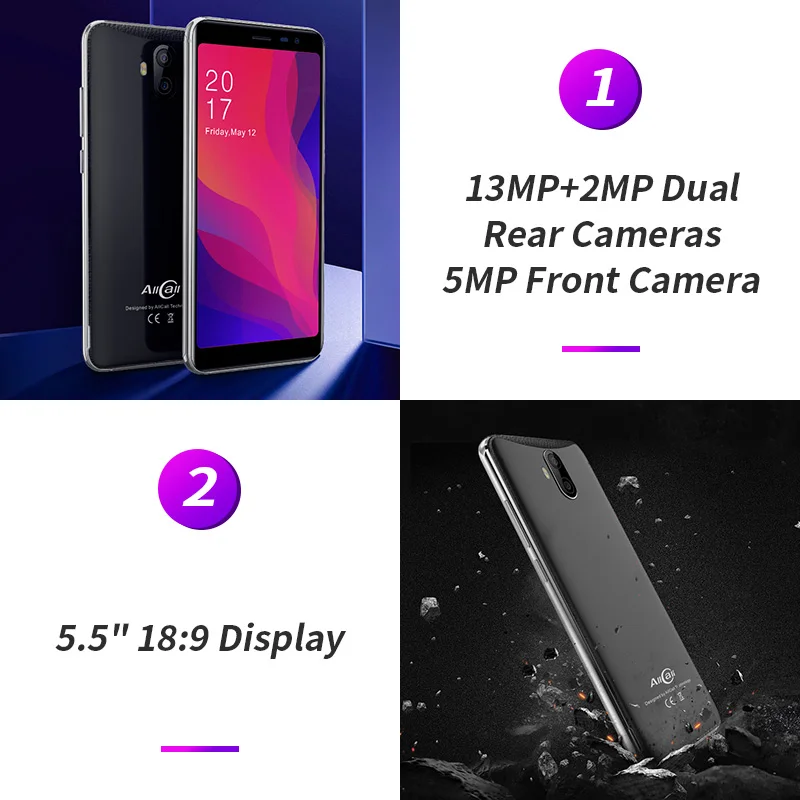 Новый Allcall RIO X 3g смартфон 5 &quot2850 мАч 1 ГБ оперативная память 8 Встроенная 13MP + 5MP