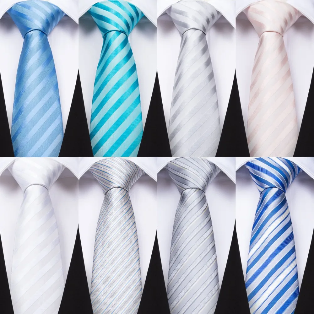 Галстук Мужской Жаккардовый в полоску 35 видов Запонки Для Манжет Свадебный