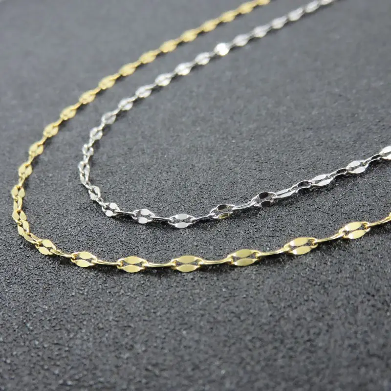 Золотая цепочка из нержавеющей стали для мужчин и женщин модные женские