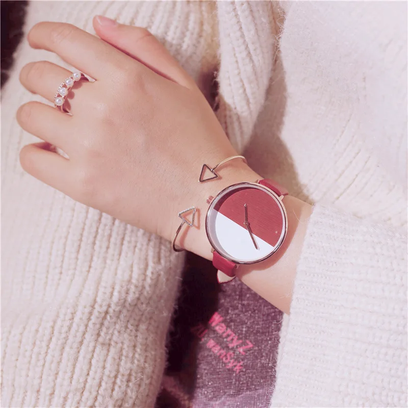 Luxury fashion splice design creative watch women 2018 high quality popular brand minimalist ladiess quartz wrist watches gifts | Наручные