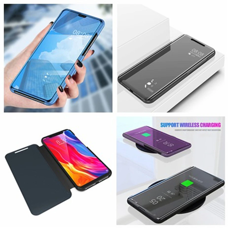 Зеркальный кожаный чехол для xiaomi redmi note 7 a чехлы телефонов xaomi red mi 7a note7 6 pro